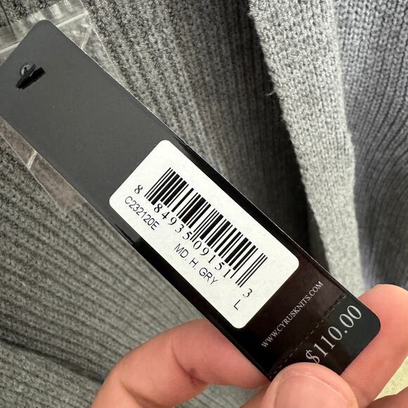 Cyrus Open Front Knit Pockets Cardigan Sweater US Women's L - Picture 4 of 7